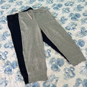 Baby Gap 2 Pack Pull on Jersey Knit Jogger Pants Size 5T or 5 years Navy/grey